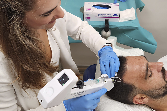 tratamiento para la caída del cabello en un paciente