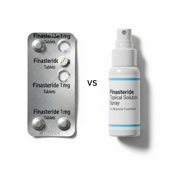 Finasteride oral vs topico
