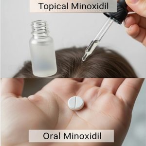 Minoxidil topico vs oral