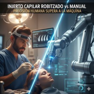 injerto capilar robotizado vs manual